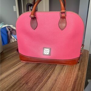 Dooney & Bourke Pink and Tan Satchel